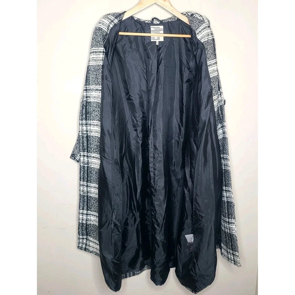 Baum Und Pferdgarten Darling Black‎ White Plaid Oversized Coat 38 Scandi Style